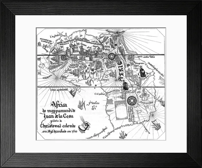Framed Print : MAP AFRICA Framed Print : MAP AFRICA