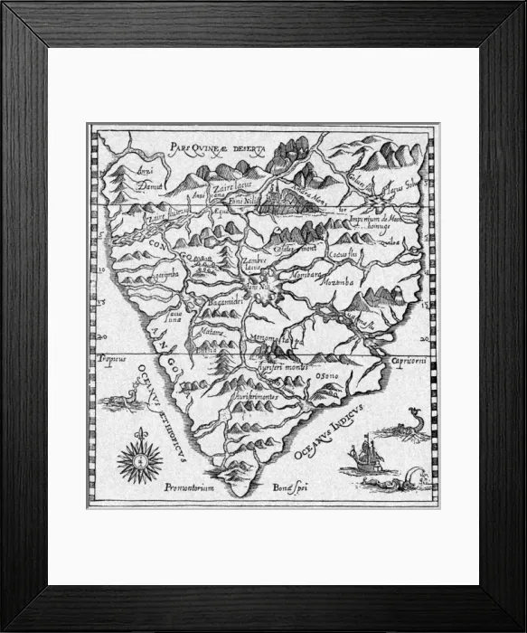Framed Print : MAP AFRICA Framed Print : MAP AFRICA
