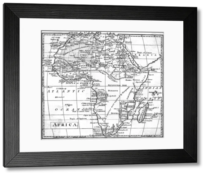 Framed Print : MAP AFRICA Framed Print : MAP AFRICA