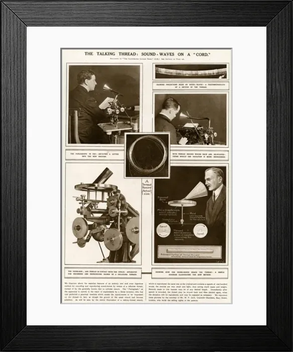 Framed Print : Taking thread: Sound-Waves on a Cord 1922 Framed Print : Taking thread: Sound-Waves on a Cord 1922