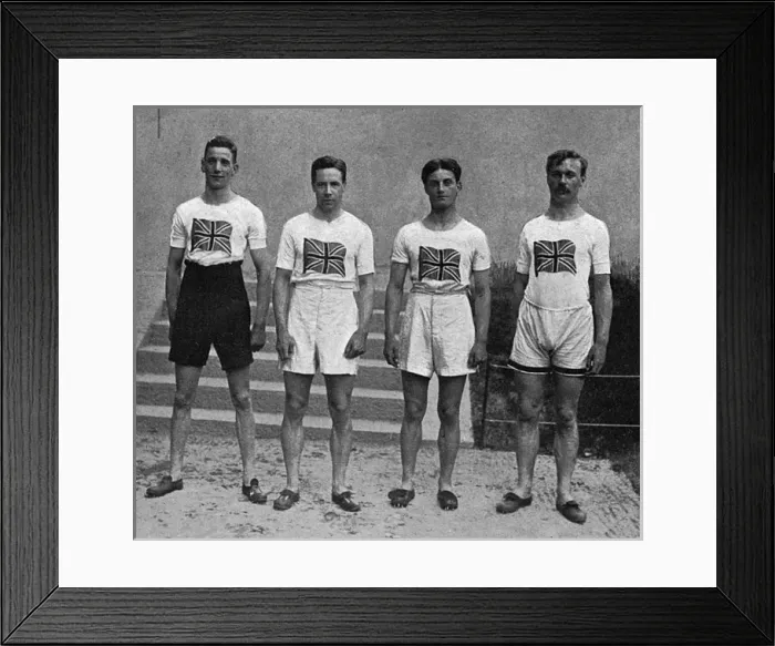 Framed Print : Stockholm Olympics 1912 - English Relay Team Framed Print : Stockholm Olympics 1912 - English Relay Team