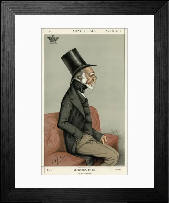 Framed Print : Earl of Harrowby, Vanity Fair, Ape Framed Print : Earl of Harrowby, Vanity Fair, Ape