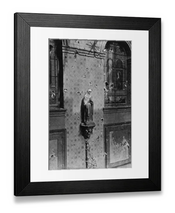 Framed Print : Bullet-holes in the walls and windows of an Ypres convent Framed Print : Bullet-holes in the walls and windows of an Ypres convent