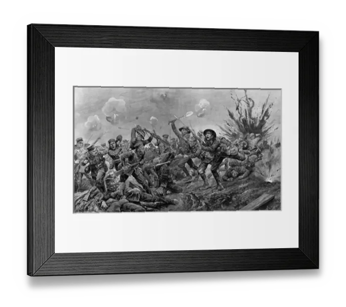 Framed Print : A charge of the Canadians at Ypres Framed Print : A charge of the Canadians at Ypres