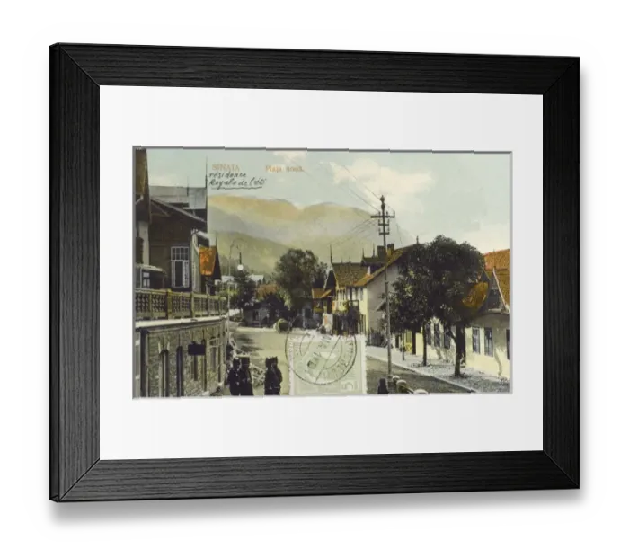 Framed Print : Sinaia - Romania - The New Market area Framed Print : Sinaia - Romania - The New Market area