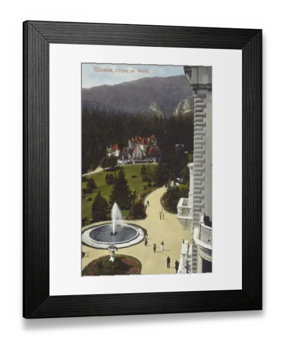 Framed Print : Sinaia - Romania - View toward Peles Castle Framed Print : Sinaia - Romania - View toward Peles Castle