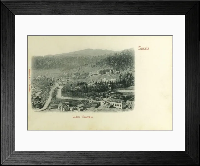 Framed Print : Sinaia - General panoramic view Framed Print : Sinaia - General panoramic view