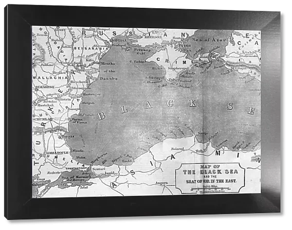 Map of the Black Sea and the Crimea, 1854
