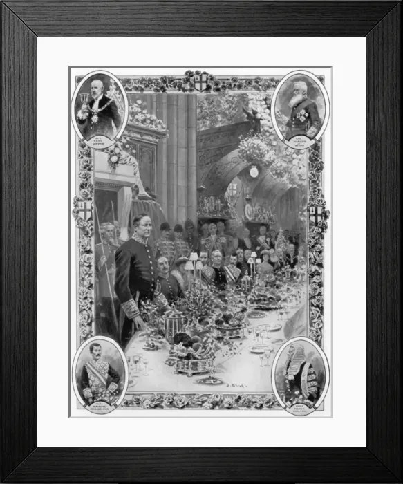Framed Print : The Lord Mayor of Londons Banquet, 1906 Framed Print : The Lord Mayor of Londons Banquet, 1906
