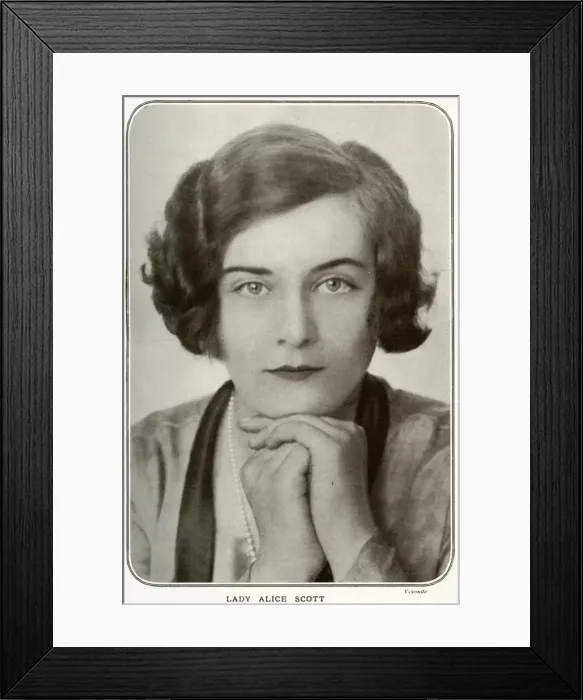 Framed Print : A Madame Yevonde portrait of Lady Alice Scott Framed Print : A Madame Yevonde portrait of Lady Alice Scott