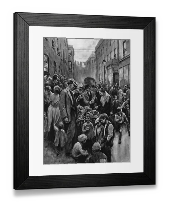 Framed Print : A congested street scene in Shoreditch, London Framed Print : A congested street scene in Shoreditch, London
