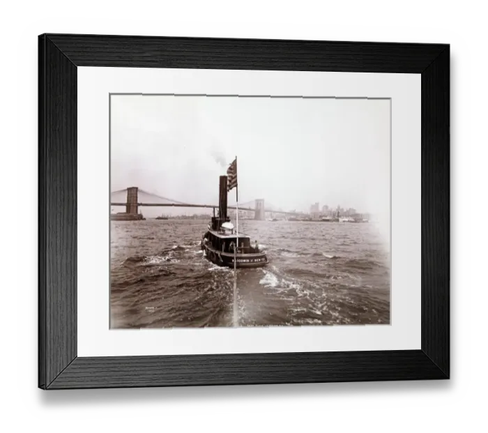 Framed Print : East River Above Brooklyn Bridge, New York Framed Print : East River Above Brooklyn Bridge, New York