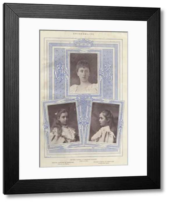 Framed Print : Royal Wedding 1896 -- three bridesmaids Framed Print : Royal Wedding 1896 -- three bridesmaids