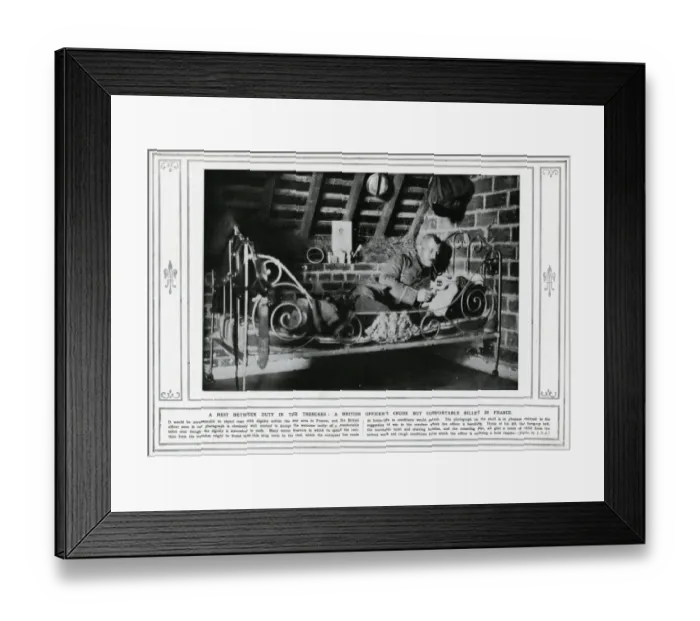 Framed Print : A rest between duty in the trenches Framed Print : A rest between duty in the trenches