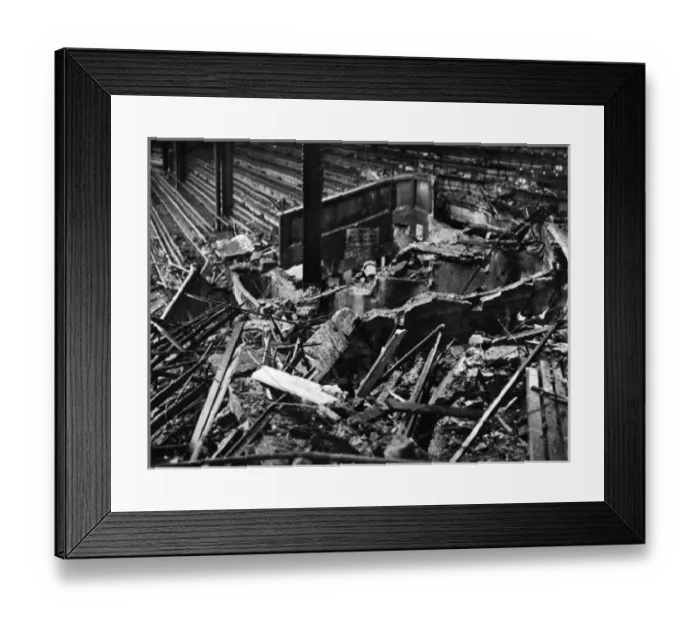 Framed Print : Bomb damage to the centre court at Wimbledon Framed Print : Bomb damage to the centre court at Wimbledon