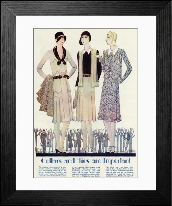 Framed Print : Collars and ties are important 1929 Framed Print : Collars and ties are important 1929