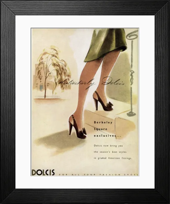 Framed Print : Advert for Dolcis shoes 1947 Framed Print : Advert for Dolcis shoes 1947