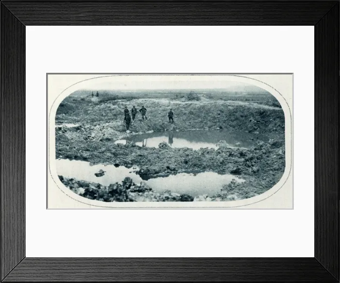 Framed Print : Results of British mines and guns on the Somme Framed Print : Results of British mines and guns on the Somme