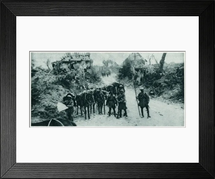 Framed Print : The Indian cavalry in action in France 1916 Framed Print : The Indian cavalry in action in France 1916