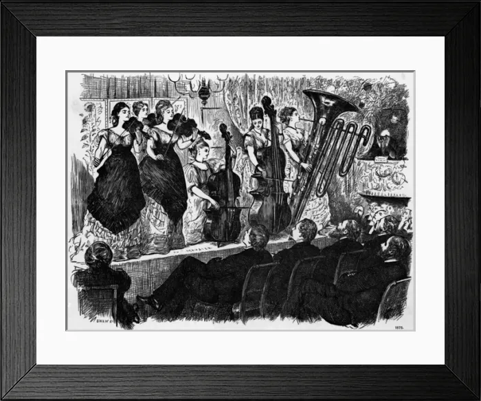 Framed Print : Ladies orchestra, 1875 Framed Print : Ladies orchestra, 1875