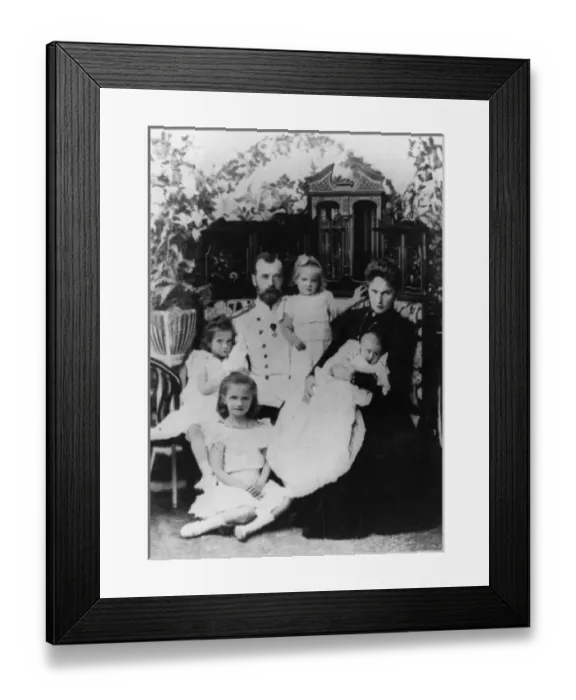 Framed Print : Tsar Nicholas II with family Framed Print : Tsar Nicholas II with family