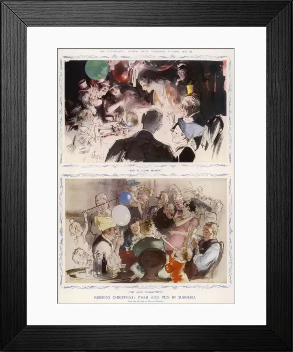 Framed Print : The Pudding Blazes (above), and The Shop Forgotten (below) Framed Print : The Pudding Blazes (above), and The Shop Forgotten (below)