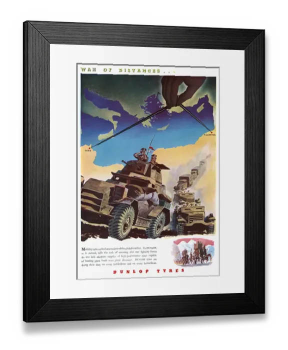 Framed Print : Advert for Dunlop Tyres Framed Print : Advert for Dunlop Tyres