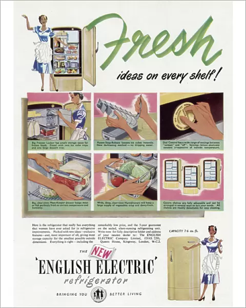 Advert for English Electric fridge 1951