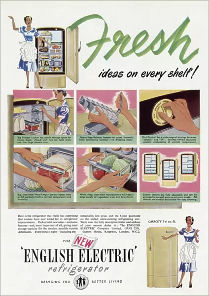 Advert for English Electric fridge 1951