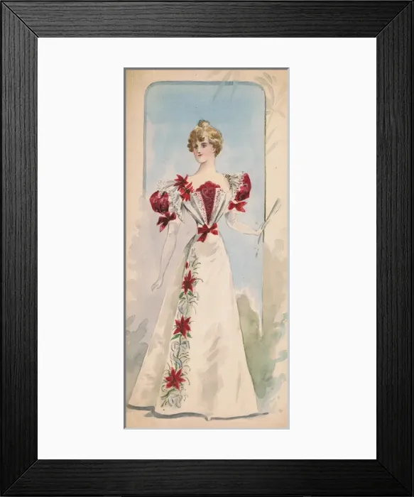 Framed Print : Costume design by unknown artist Framed Print : Costume design by unknown artist