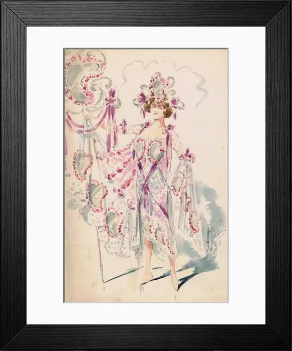 Framed Print : Costume design by Arthur Price Framed Print : Costume design by Arthur Price