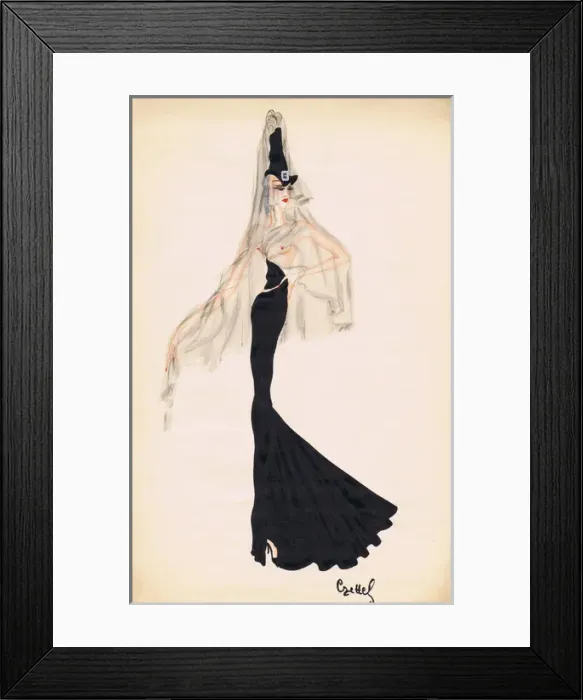 Framed Print : Costume design by Ladislaus Czettel Framed Print : Costume design by Ladislaus Czettel