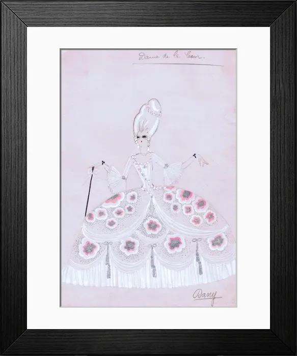 Framed Print : Costume design by Dany Barry Framed Print : Costume design by Dany Barry