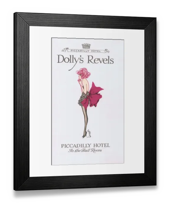 Framed Print : Programme cover for Dollys Revels cabaret Framed Print : Programme cover for Dollys Revels cabaret