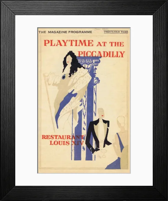 Framed Print : Programme cover for Playtime at the Piccadilly Framed Print : Programme cover for Playtime at the Piccadilly