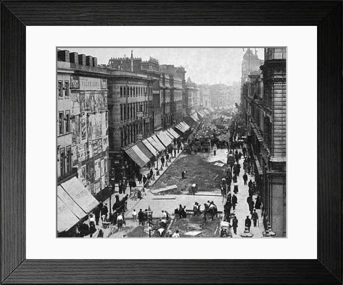 Framed Print : Oxford Street Works Framed Print : Oxford Street Works