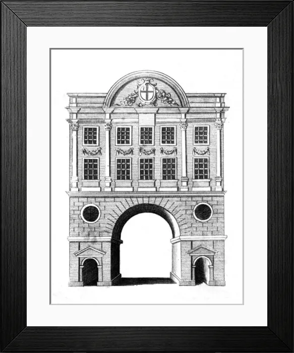Framed Print : MOORGATE. Moor Gate Date: 18th century Framed Print : MOORGATE. Moor Gate Date: 18th century