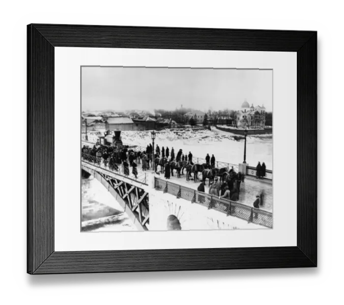 Framed Print : Russian Locomotive transported by road Framed Print : Russian Locomotive transported by road