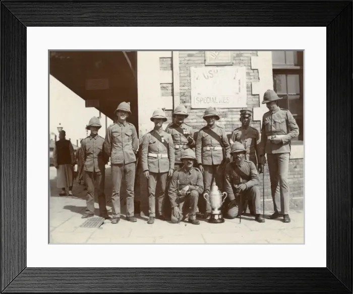 Framed Print : British soldiers on Chinese street Framed Print : British soldiers on Chinese street