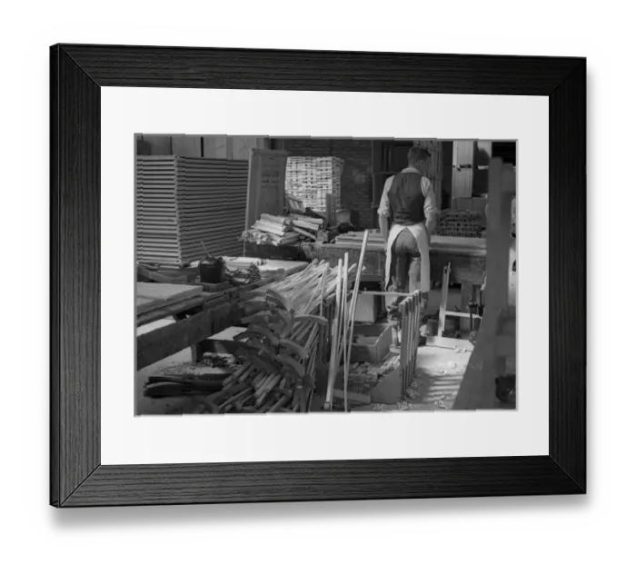 Framed Print : Man in a timber workshop Framed Print : Man in a timber workshop