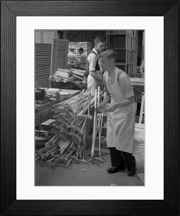 Framed Print : Men in a timber workshop Framed Print : Men in a timber workshop