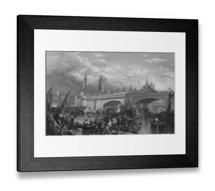 Framed Print : New London Bridge 1831 Framed Print : New London Bridge 1831