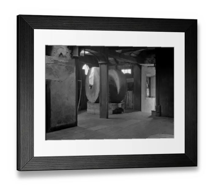 Framed Print : Interior of a mill with two millstones Framed Print : Interior of a mill with two millstones