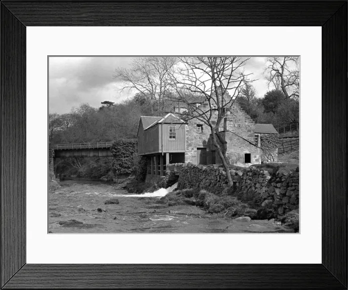 Framed Print : View of a mill at the side of a river Framed Print : View of a mill at the side of a river