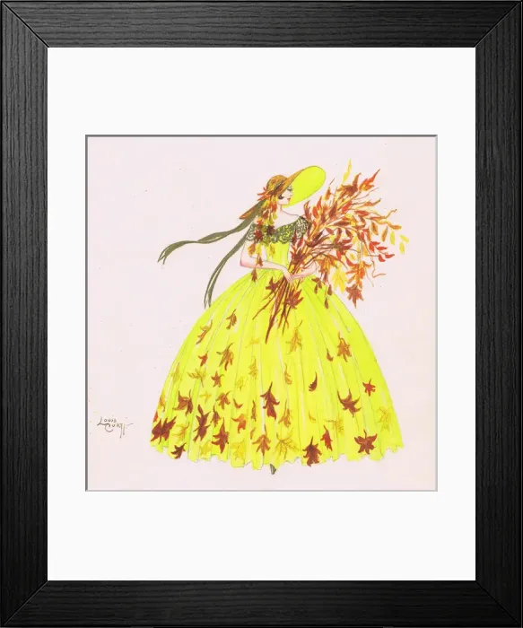 Framed Print : Costume design by Louis Curti