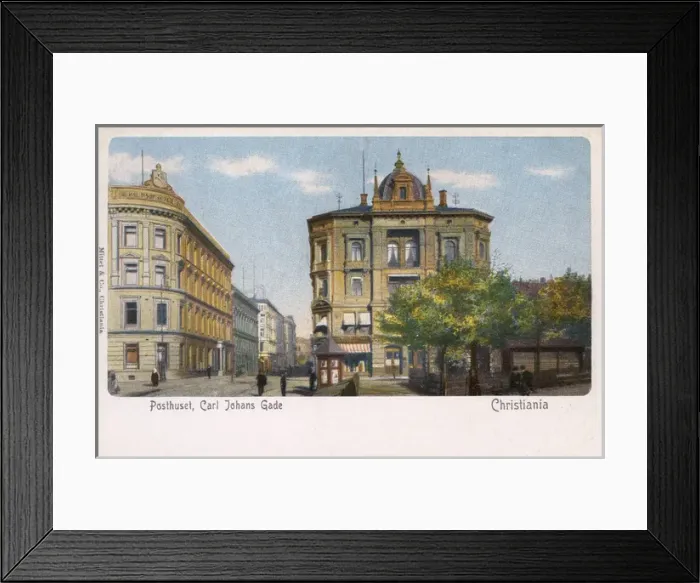 Framed Print : Oslo, Norway - Carl Johans Street Framed Print : Oslo, Norway - Carl Johans Street