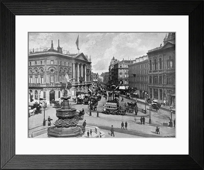 Framed Print : Piccadilly Circus 1896 Framed Print : Piccadilly Circus 1896