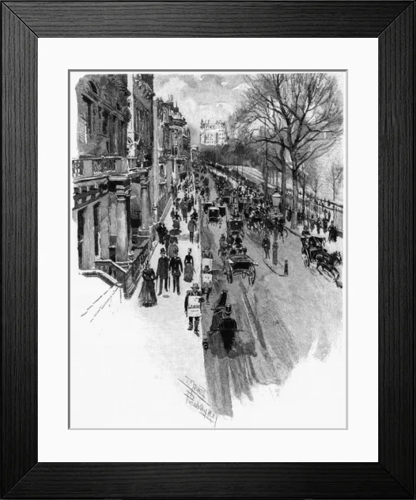 Framed Print : Piccadilly 1888 Framed Print : Piccadilly 1888