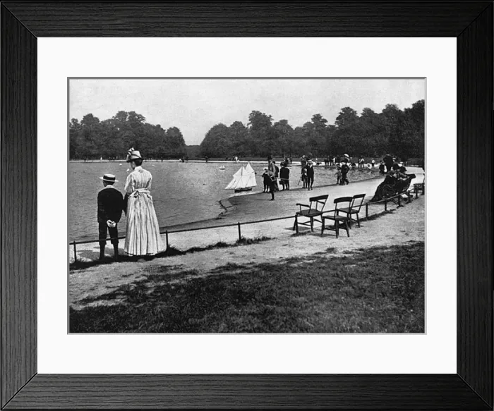 Framed Print : Round Pond 1896 Framed Print : Round Pond 1896