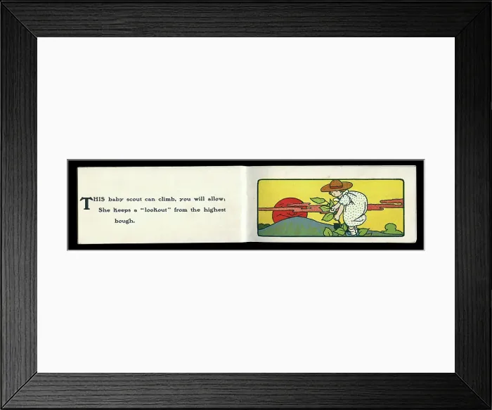 Framed Print : Baby Scouts -- parachuting with hats Framed Print : Baby Scouts -- parachuting with hats